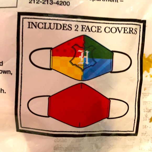 2 Harry Potter Reusable Face Masks OSFM NIP - Picture 2 of 5
